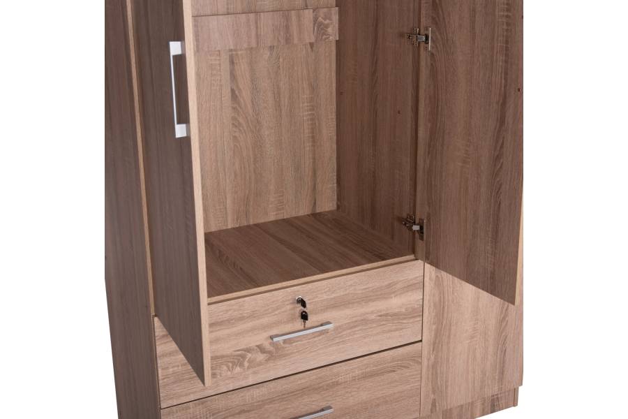 ΝΤΟΥΛΑΠΑ ΜΕ ΚΑΘΡΕΦΤΗ & ΣΥΡΤΑΡΙΑ JARRY HM2485.11 SONAMA OAK ΜΕΛΑΜΙΝΗ 119x48x183Υεκ