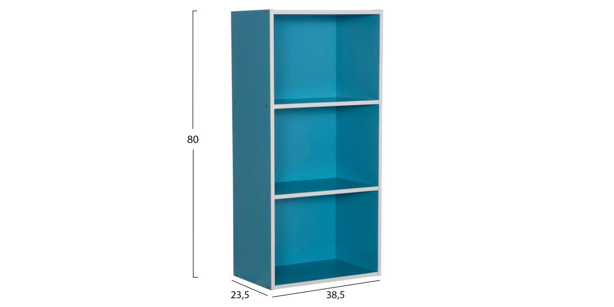 ΡΑΦΙΕΡΑ ΤΟΙΧΟΥ CUBICON HM9941.05 ΜΠΛΕ-ΛΕΥΚΗ ΜΕΛΑΜΙΝΗ 38,5x23,5x80Υεκ.