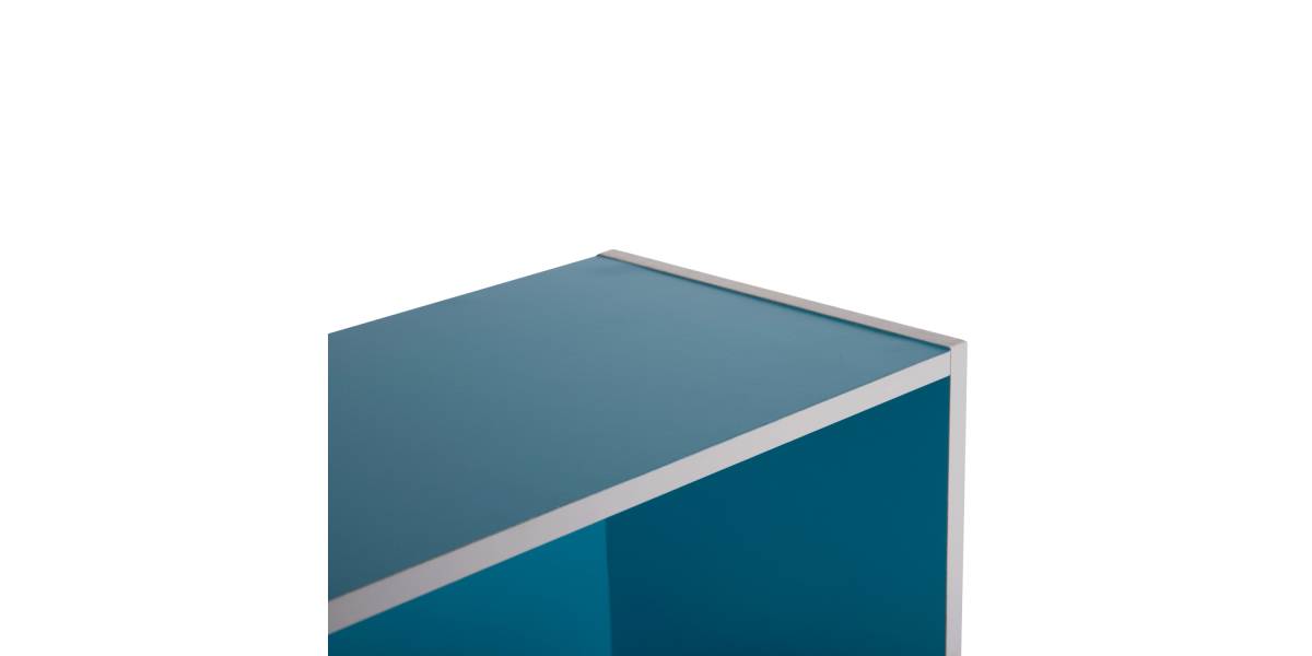 ΡΑΦΙΕΡΑ ΤΟΙΧΟΥ CUBICON HM9941.05 ΜΠΛΕ-ΛΕΥΚΗ ΜΕΛΑΜΙΝΗ 38,5x23,5x80Υεκ.