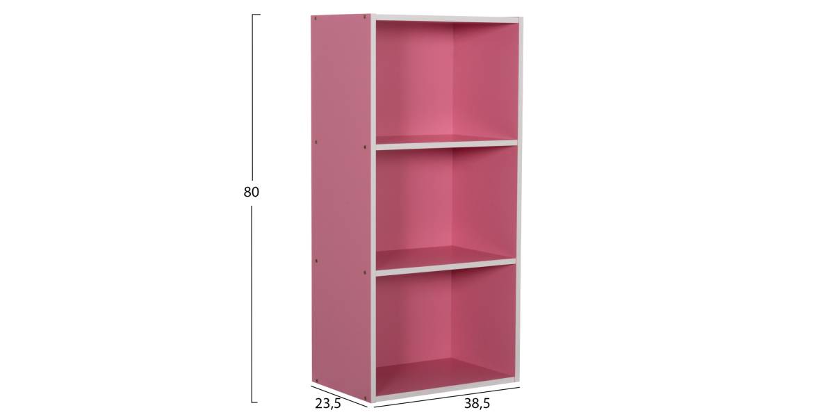 ΡΑΦΙΕΡΑ ΤΟΙΧΟΥ CUBICON HM9941.06 ΡΟΖ-ΛΕΥΚΗ ΜΕΛΑΜΙΝΗ 38,5x23,5x80Υεκ.