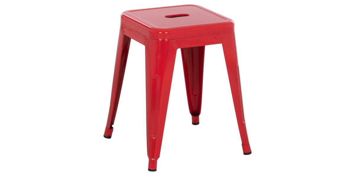 ΣΚΑΜΠΟ ΜΕΤΑΛΛΙΚΟ MELITA HM0096.44 ΣΕ ΚΟΚΚΙΝΟ ΧΡΩΜΑ 37x37x45Υεκ.