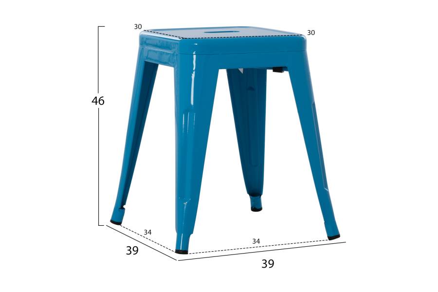 ΣΚΑΜΠΟ ΜΕΤΑΛΛΙΚΟ MELITA HM0096.48 ΣΕ ΜΠΛΕ ΧΡΩΜΑ 37x37x45Υεκ.