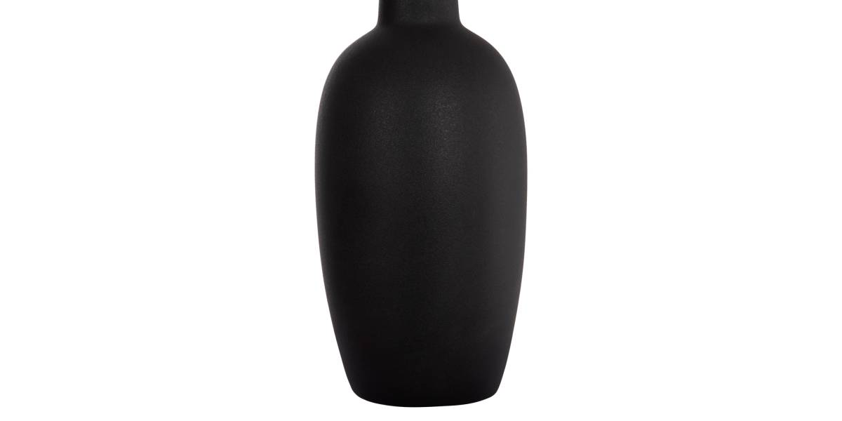 ΕΠΙΤΡΑΠΕΖΙΟ ΚΕΡΑΜΙΚΟ ΔΙΑΚΟΣΜΗΤΙΚΟ ELENDIL HM4591.02 ΜΑΥΡΟ ΜΑΤ Φ12x39.5Υεκ