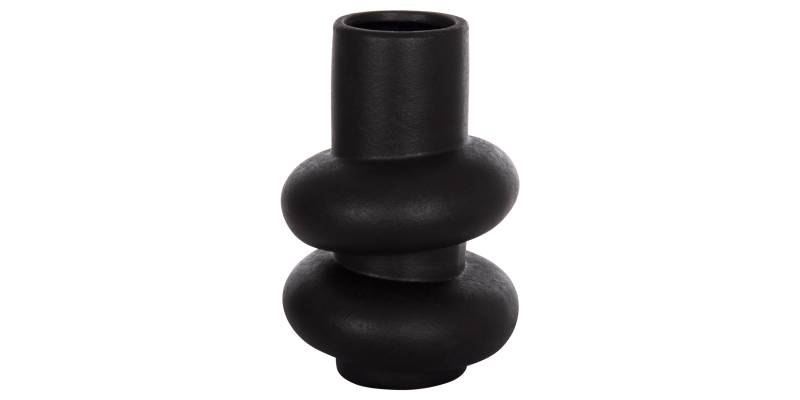 ΕΠΙΤΡΑΠΕΖΙΟ ΚΕΡΑΜΙΚΟ ΔΙΑΚΟΣΜΗΤΙΚΟ ROOK HM4627.02 ΜΑΥΡΟ ΜΑΤ Φ16x25,5Υεκ