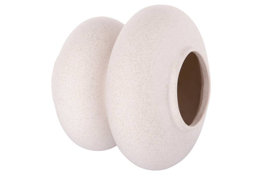 ΕΠΙΤΡΑΠΕΖΙΟ ΚΕΡΑΜΙΚΟ ΔΙΑΚΟΣΜΗΤΙΚΟ ROOK HM4629.01 ΥΠΟΛΕΥΚΟ ΚΡΥΣΤΑΛΛΙΚΟ Φ18x17Υεκ