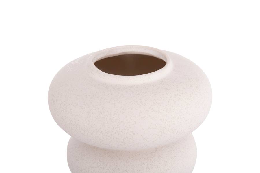 ΕΠΙΤΡΑΠΕΖΙΟ ΚΕΡΑΜΙΚΟ ΔΙΑΚΟΣΜΗΤΙΚΟ ROOK HM4629.01 ΥΠΟΛΕΥΚΟ ΚΡΥΣΤΑΛΛΙΚΟ Φ18x17Υεκ