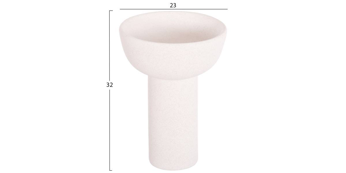 ΕΠΙΤΡΑΠΕΖΙΟ ΚΕΡΑΜΙΚΟ ΔΙΑΚΟΣΜΗΤΙΚΟ ELENDIL HM4602.01 ΥΠΟΛΕΥΚΟ ΚΡΥΣΤΑΛΛΙΚΟ Φ23x32Υ εκ.
