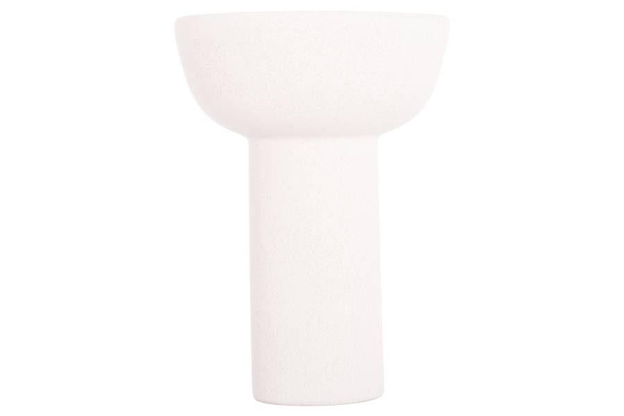 ΕΠΙΤΡΑΠΕΖΙΟ ΚΕΡΑΜΙΚΟ ΔΙΑΚΟΣΜΗΤΙΚΟ ELENDIL HM4602.01 ΥΠΟΛΕΥΚΟ ΚΡΥΣΤΑΛΛΙΚΟ Φ23x32Υ εκ.
