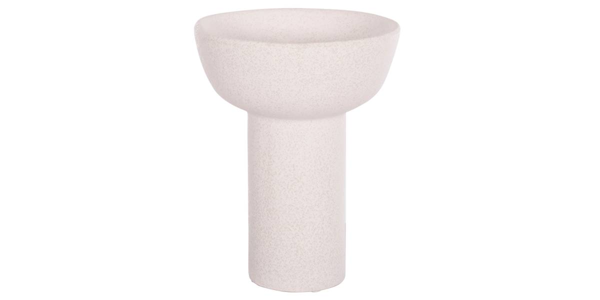 ΕΠΙΤΡΑΠΕΖΙΟ ΚΕΡΑΜΙΚΟ ΔΙΑΚΟΣΜΗΤΙΚΟ ELENDIL HM4603.01 ΥΠΟΛΕΥΚΟ ΚΡΥΣΤΑΛΛΙΚΟ Φ20x26,5Υεκ