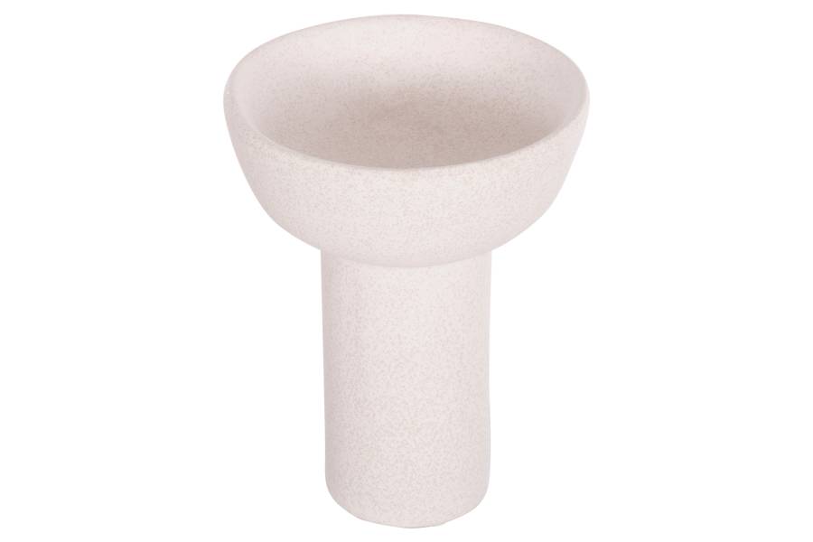 ΕΠΙΤΡΑΠΕΖΙΟ ΚΕΡΑΜΙΚΟ ΔΙΑΚΟΣΜΗΤΙΚΟ ELENDIL HM4603.01 ΥΠΟΛΕΥΚΟ ΚΡΥΣΤΑΛΛΙΚΟ Φ20x26,5Υεκ