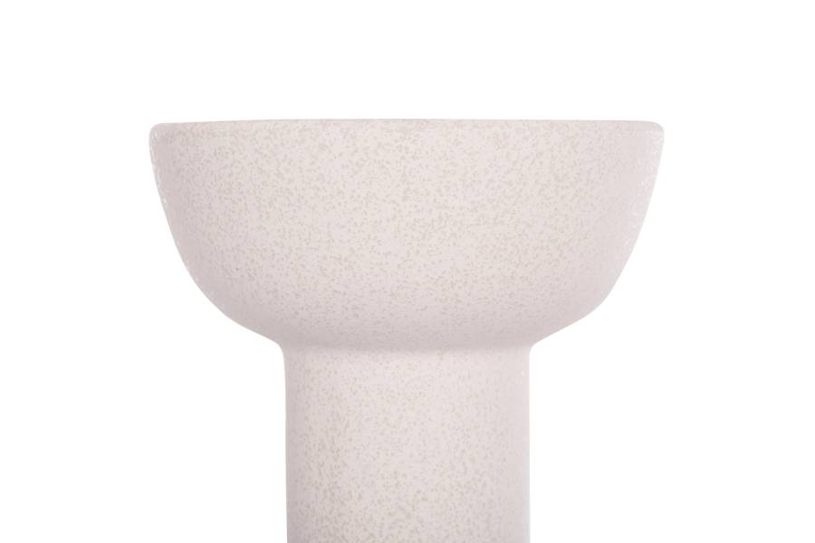 ΕΠΙΤΡΑΠΕΖΙΟ ΚΕΡΑΜΙΚΟ ΔΙΑΚΟΣΜΗΤΙΚΟ ELENDIL HM4603.01 ΥΠΟΛΕΥΚΟ ΚΡΥΣΤΑΛΛΙΚΟ Φ20x26,5Υεκ