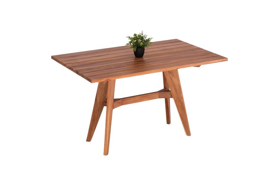 ΤΡΑΠΕΖΙ ΟΡΘΟΓΩΝΙΟ LEO HM6137 ΜΑΣΙΦ ΞΥΛΟ ΤΕΑΚ 130x80x76Υεκ.