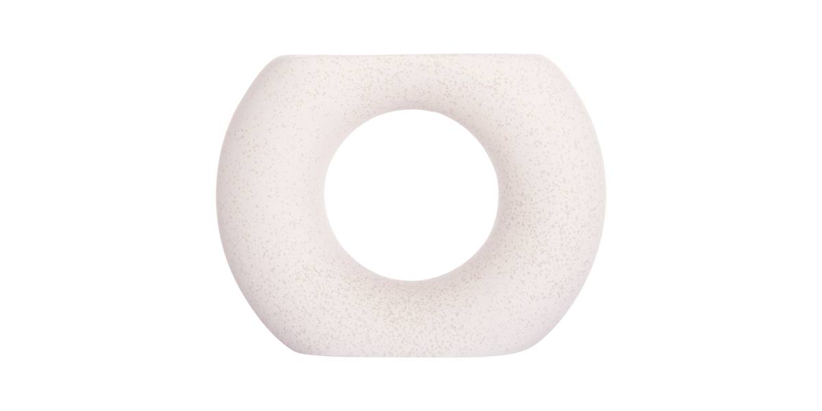 ΕΠΙΤΡΑΠΕΖΙΟ ΚΕΡΑΜΙΚΟ ΔΙΑΚΟΣΜΗΤΙΚΟ ELLIPTO HM4646.01 ΥΠΟΛΕΥΚΟ ΚΡΥΣΤΑΛΛΙΚΟ 18x6,5x14Υεκ