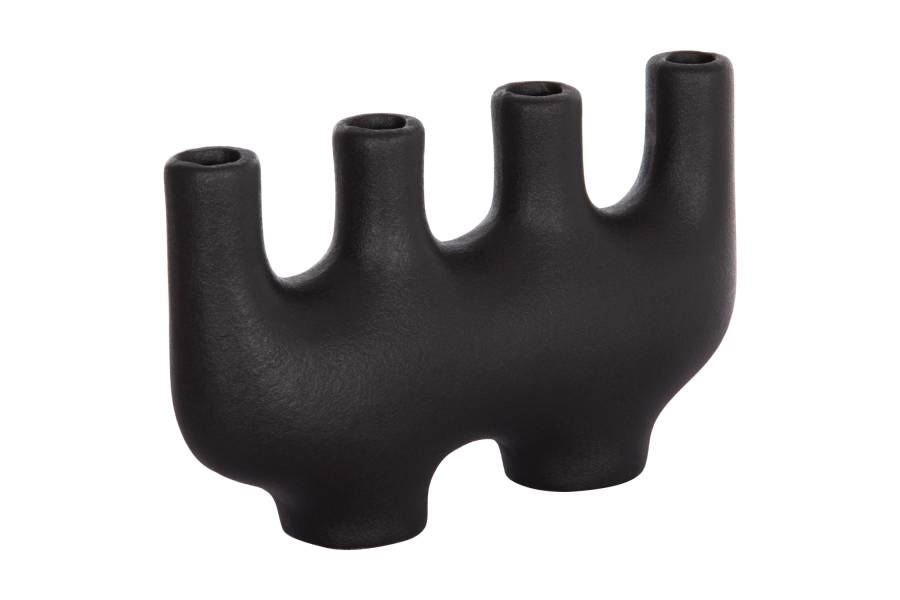 ΕΠΙΤΡΑΠΕΖΙΟ ΚΕΡΑΜΙΚΟ ΔΙΑΚΟΣΜΗΤΙΚΟ MANI HM4641.02 ΜΑΥΡΟ ΜΑΤ 21x6x13Υεκ