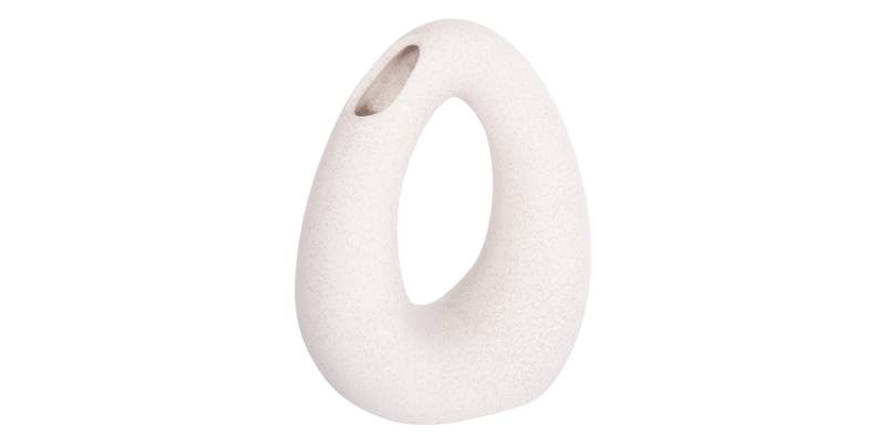 ΕΠΙΤΡΑΠΕΖΙΟ ΚΕΡΑΜΙΚΟ ΔΙΑΚΟΣΜΗΤΙΚΟ ELLIPTO HM4644.01 ΥΠΟΛΕΥΚΟ ΚΡΥΣΤΑΛΛΙΚΟ 16,5x9x20Υεκ