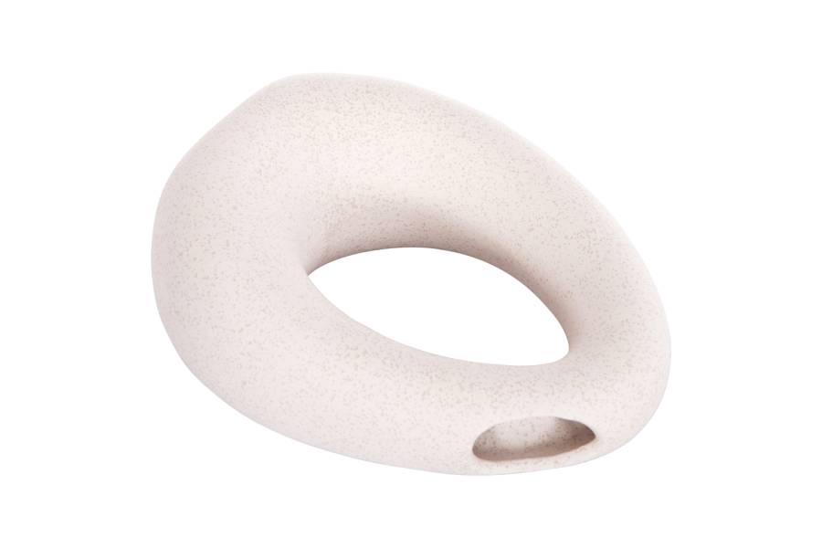 ΕΠΙΤΡΑΠΕΖΙΟ ΚΕΡΑΜΙΚΟ ΔΙΑΚΟΣΜΗΤΙΚΟ ELLIPTO HM4644.01 ΥΠΟΛΕΥΚΟ ΚΡΥΣΤΑΛΛΙΚΟ 16,5x9x20Υεκ