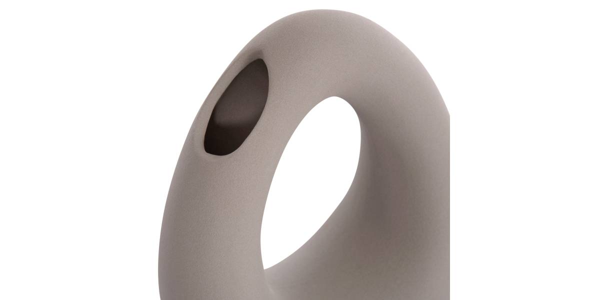 ΕΠΙΤΡΑΠΕΖΙΟ ΚΕΡΑΜΙΚΟ ΔΙΑΚΟΣΜΗΤΙΚΟ ELLIPTO HM4644.03 ΓΚΡΙ ΜΑΤ 16,5x9x20Υεκ