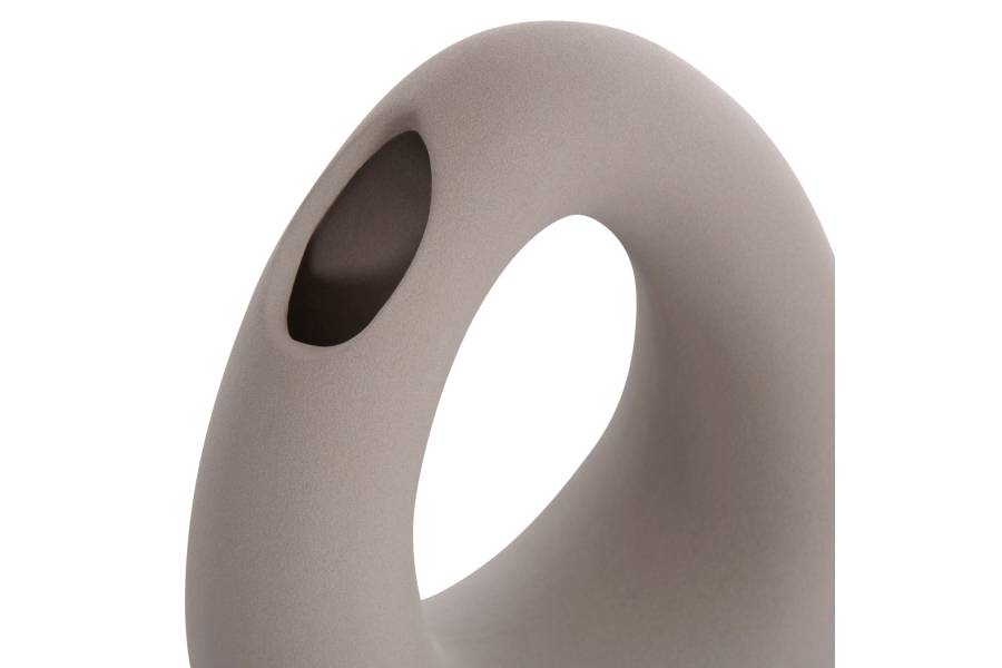 ΕΠΙΤΡΑΠΕΖΙΟ ΚΕΡΑΜΙΚΟ ΔΙΑΚΟΣΜΗΤΙΚΟ ELLIPTO HM4644.03 ΓΚΡΙ ΜΑΤ 16,5x9x20Υεκ