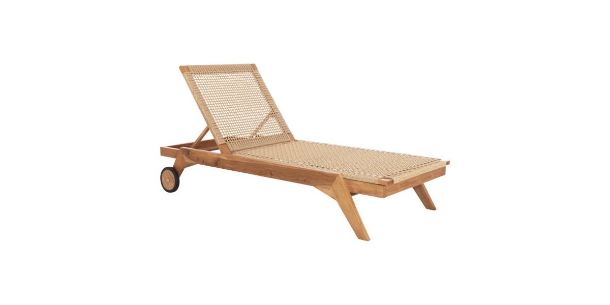 ΞΑΠΛΩΣΤΡΑ ΚΙΚΙ HM6359 TEAK ΞΥΛΟ ΚΑΙ ΣΧΟΙΝΙ P.E. ΣΕ ΠΛΕΞΗ 200x80x99Υεκ.