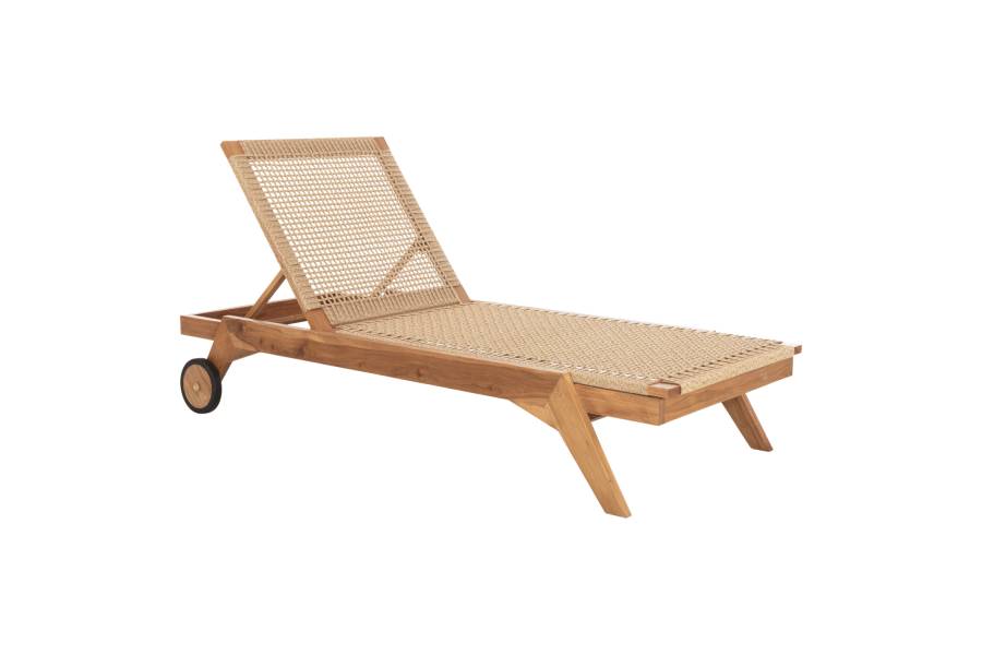 ΞΑΠΛΩΣΤΡΑ ΚΙΚΙ HM6359 TEAK ΞΥΛΟ ΚΑΙ ΣΧΟΙΝΙ P.E. ΣΕ ΠΛΕΞΗ 200x80x99Υεκ.