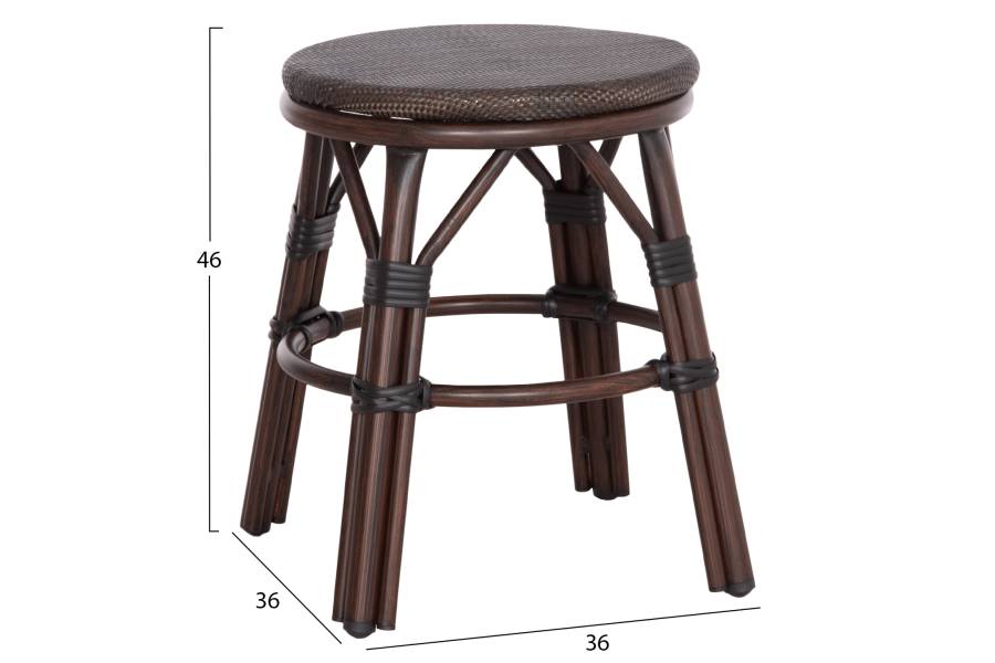 ΣΚΑΜΠΟ ΑΛΟΥΜΙΝΙΟΥ CHINO HM6285.01 BAMBOO LOOK ΚΑΦΕ-TEXTILENE ΚΑΦΕ Φ36x46Υεκ.