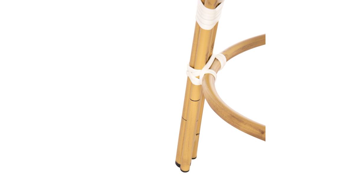 ΣΚΑΜΠΟ ΑΛΟΥΜΙΝΙΟΥ CHINO HM6285.03 BAMBOO LOOK-TEXTILENE ΛΕΥΚΟ-ΜΑΥΡΟ Φ36x46Υεκ.