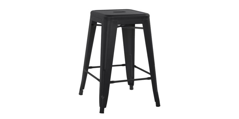 ΣΚΑΜΠΟ ΜΕΣΑΙΟΥ ΥΨΟΥΣ ΜΕΤΑΛΛΙΚΟ MELITA-PRO HM8573.42 ΜΑΥΡΟ ΜΑΤ 43x43x67Υεκ.