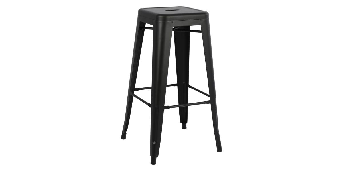 ΣΚΑΜΠΟ ΜΠΑΡ ΜΕΤΑΛΛΙΚΟ MELITA-PRO HM8642.42 ΣΕ ΜΑΥΡΟ ΜΑΤ 43x43x78Υεκ.