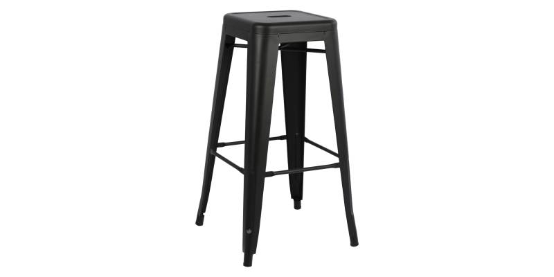 ΣΚΑΜΠΟ ΜΠΑΡ ΜΕΤΑΛΛΙΚΟ MELITA-PRO HM8642.42 ΣΕ ΜΑΥΡΟ ΜΑΤ 43x43x78Υεκ.
