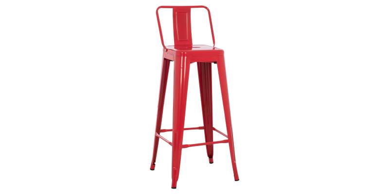 ΣΚΑΜΠΟ BAR ME ΠΛΑΤΗ ΜΕΤΑΛΛΙΚΟ MELITA-PRO HM8643.44 ΚΟΚΚΙΝΟ 42x42x100Υεκ.