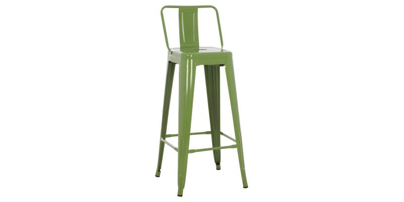 ΣΚΑΜΠΟ BAR ME ΠΛΑΤΗ ΜΕΤΑΛΛΙΚΟ MELITA-PRO HM8643.53 LIGHT OLIVE GREEN 42x42x100Υεκ.