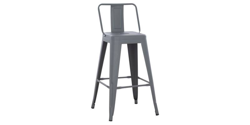 ΣΚΑΜΠΟ ΜΠΑΡ ΜΕΣΑΙΟΥ ΥΨΟΥΣ ΜΕΤΑΛΛΙΚΟ MELITA-PRO HM8574.50 ΓΚΡΙ 43x43x88Υεκ.