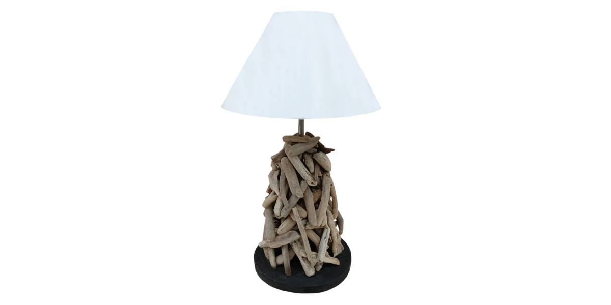 ΕΠΙΤΡΑΠΕΖΙΟ ΦΩΤΙΣΤΙΚΟ TWIGGY HM4423 DRIFTWOOD & ΛΕΥΚΟ ΚΑΠΕΛΟ Φ35x61Υεκ.