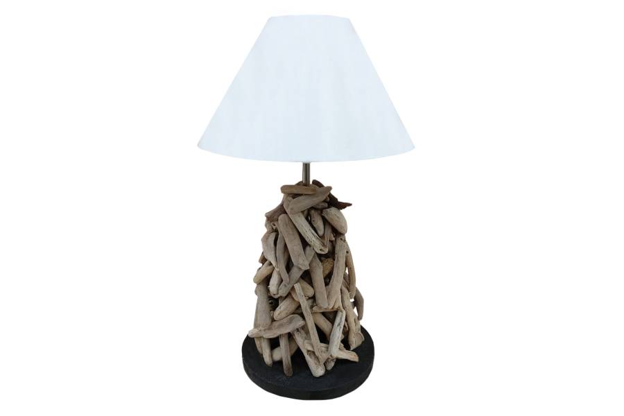 ΕΠΙΤΡΑΠΕΖΙΟ ΦΩΤΙΣΤΙΚΟ TWIGGY HM4423 DRIFTWOOD & ΛΕΥΚΟ ΚΑΠΕΛΟ Φ35x61Υεκ.