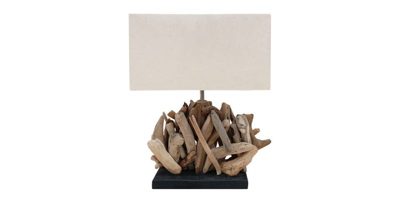 ΕΠΙΤΡΑΠΕΖΙΟ ΟΡΘΟΓΩΝΙΟ ΦΩΤΙΣΤΙΚΟ TWIGGY HM4424 DRIFTWOOD & ΛΕΥΚΟ ΚΑΠΕΛΟ 35.5x15x47Υεκ.