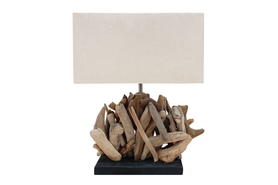 ΕΠΙΤΡΑΠΕΖΙΟ ΟΡΘΟΓΩΝΙΟ ΦΩΤΙΣΤΙΚΟ TWIGGY HM4424 DRIFTWOOD & ΛΕΥΚΟ ΚΑΠΕΛΟ 35.5x15x47Υεκ.