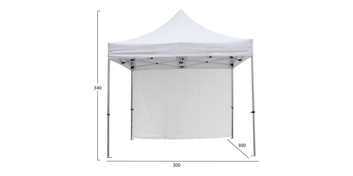 GAZEBO ΕΠΑΓΓΕΛΜΑΤΙΚΟ ΒΑΡΕΩΣ ΤΥΠΟΥ CRESSEN HM21097 ΠΤΥΣΣΟΜΕΝΟ ΑΛΟΥΜΙΝΙΟΥ 3x3x3,4Yμ