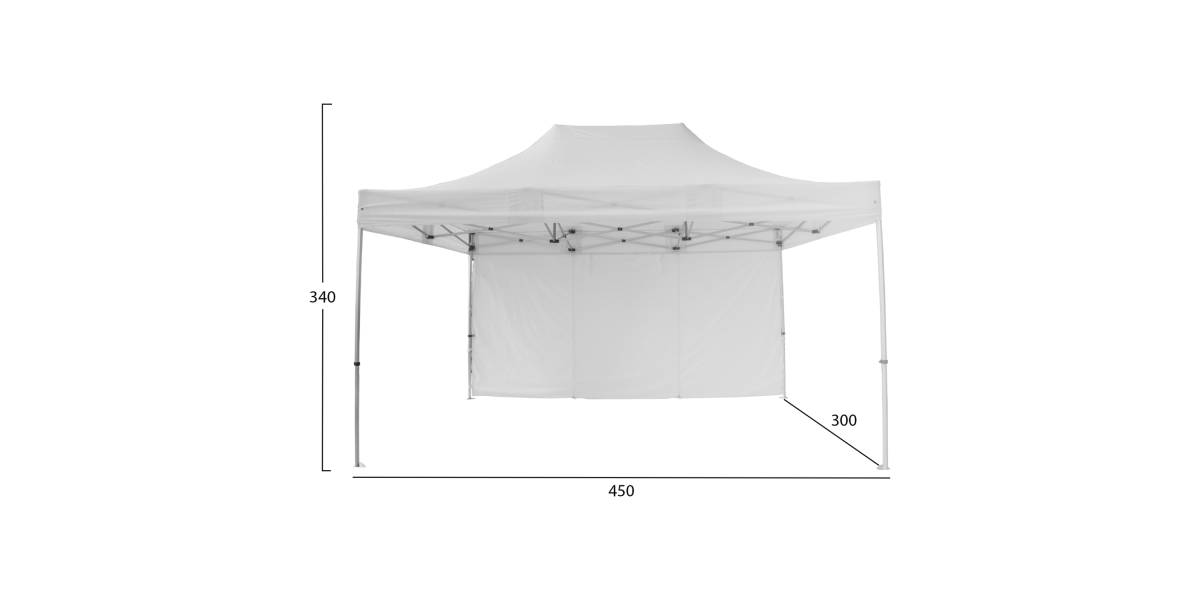 GAZEBO ΕΠΑΓΓΕΛΜΑΤΙΚΟ ΒΑΡΕΩΣ ΤΥΠΟΥ CRESSEN HM21098 ΠΤΥΣΣΟΜΕΝΟ ΑΛΟΥΜΙΝΙΟΥ 3x4,5x3,4Yμ