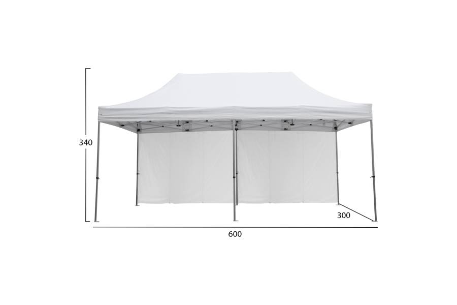 GAZEBO ΕΠΑΓΓΕΛΜΑΤΙΚΟ ΒΑΡΕΩΣ ΤΥΠΟΥ CRESSEN HM21099 ΠΤΥΣΣΟΜΕΝΟ ΑΛΟΥΜΙΝΙΟΥ 3x6x3,4Yμ