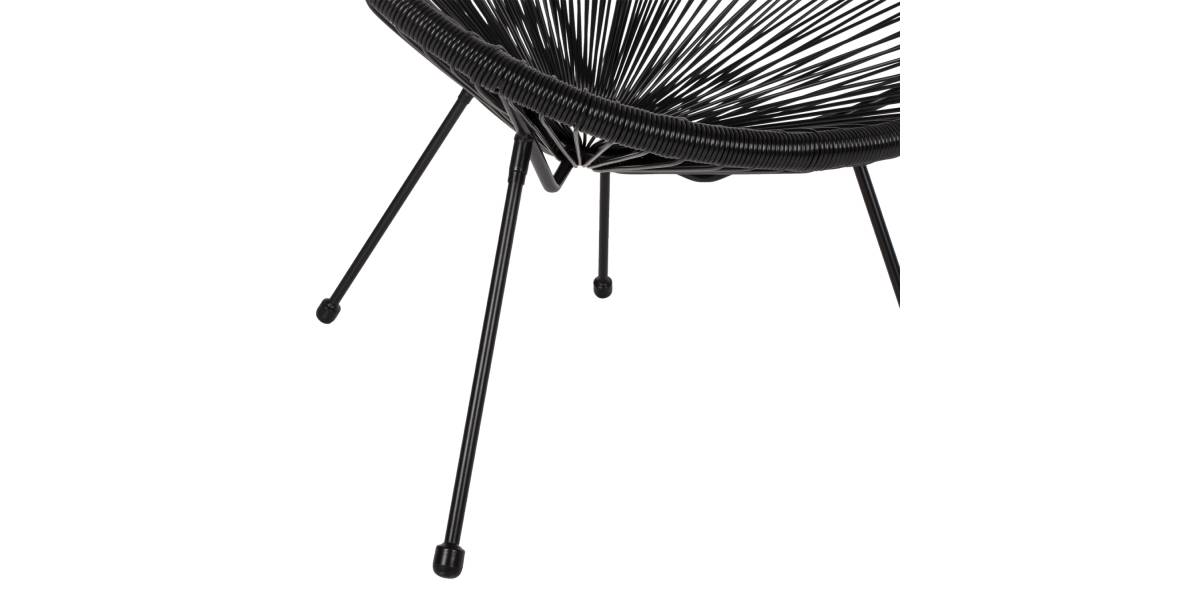 ΣΕΤ ΕΞΩΤΕΡΙΚΟΥ ΧΩΡΟΥ 3ΤΜΧ ACAPULCO HM21101 P.E.RATTAN-ΜΕΤΑΛΛΟ ΣΕ ΜΑΥΡΟ