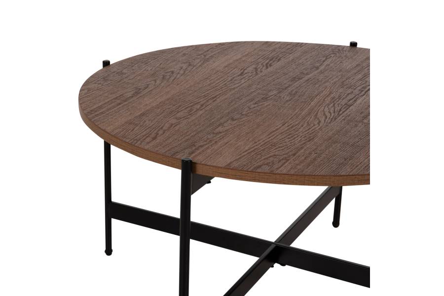 ΣΕΤ 2ΤΜΧ ΤΡΑΠΕΖΙΑ ΣΑΛΟΝΙΟΥ RONDA HM21089.03 MDF ΣΕ ΚΑΡΥΔΙ ΧΡΩΜΑ Φ80εκ & Φ50εκ