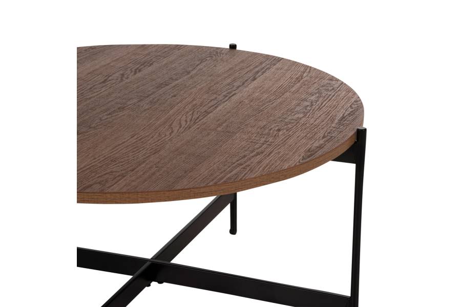 ΣΕΤ 2ΤΜΧ ΤΡΑΠΕΖΙΑ ΣΑΛΟΝΙΟΥ RONDA HM21089.03 MDF ΣΕ ΚΑΡΥΔΙ ΧΡΩΜΑ Φ80εκ & Φ50εκ