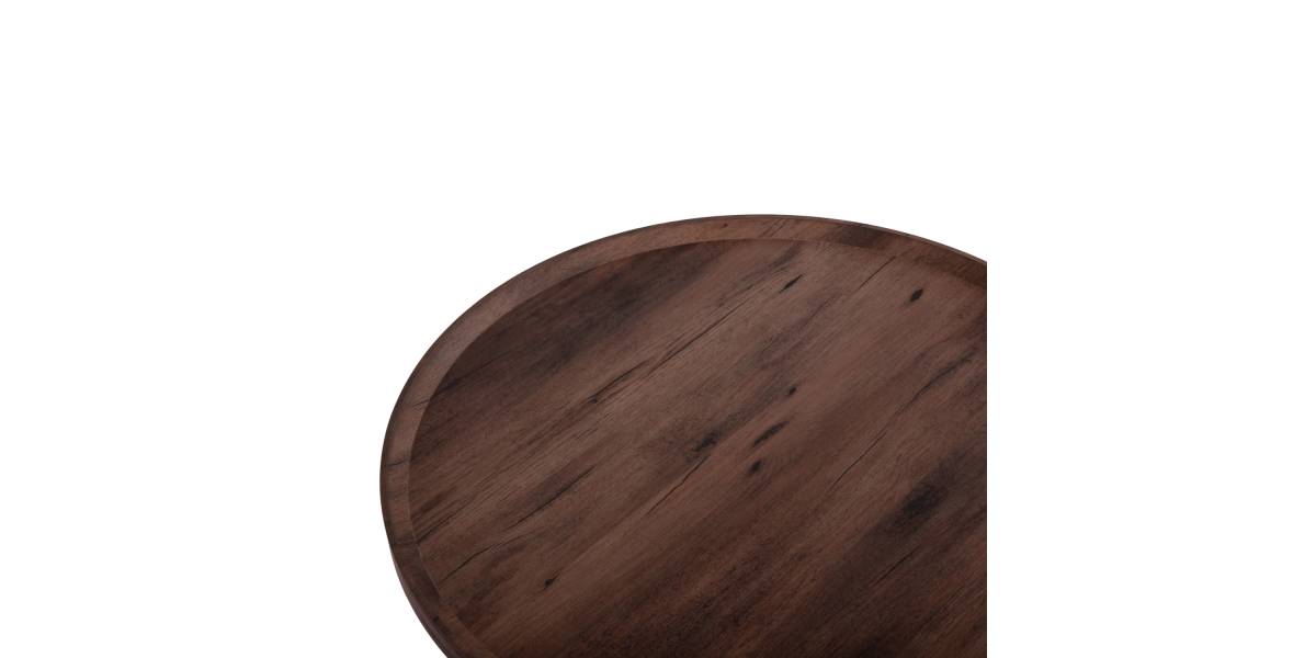 ΣΕΤ 2ΤΜΧ ΤΡΑΠΕΖΙΑ ΣΑΛΟΝΙΟΥ MARGON HM21084 MDF ΣΚΟΥΡΟ ΚΑΦΕ Φ80εκ & Φ45εκ