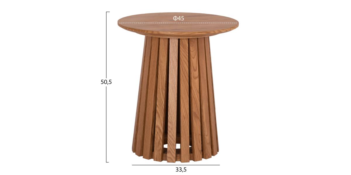 ΣΕΤ 2ΤΜΧ ΤΡΑΠΕΖΙΑ ΣΑΛΟΝΙΟΥ TALBERT HM21083 MDF ΦΥΣΙΚΟ ΞΥΛΟΥ Φ80εκ & Φ45εκ