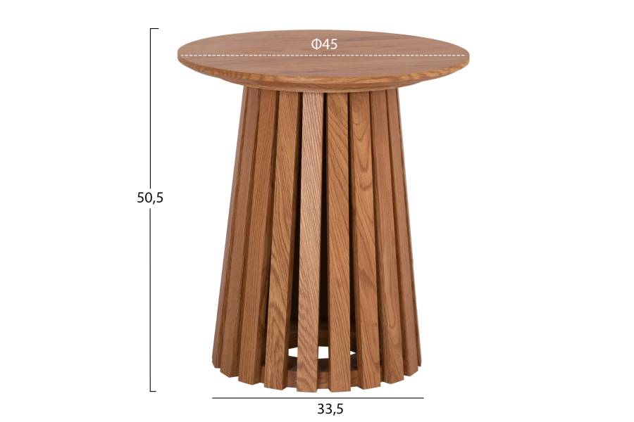 ΣΕΤ 2ΤΜΧ ΤΡΑΠΕΖΙΑ ΣΑΛΟΝΙΟΥ TALBERT HM21083 MDF ΦΥΣΙΚΟ ΞΥΛΟΥ Φ80εκ & Φ45εκ