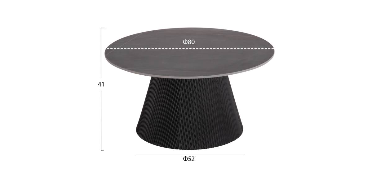 ΣΕΤ 2ΤΜΧ ΤΡΑΠΕΖΙΑ ΣΑΛΟΝΙΟΥ DUNCAN HM21081 MDF ΚΑΙ ΚΕΡΑΜΙΚΟ TOP Φ80εκ & Φ45εκ