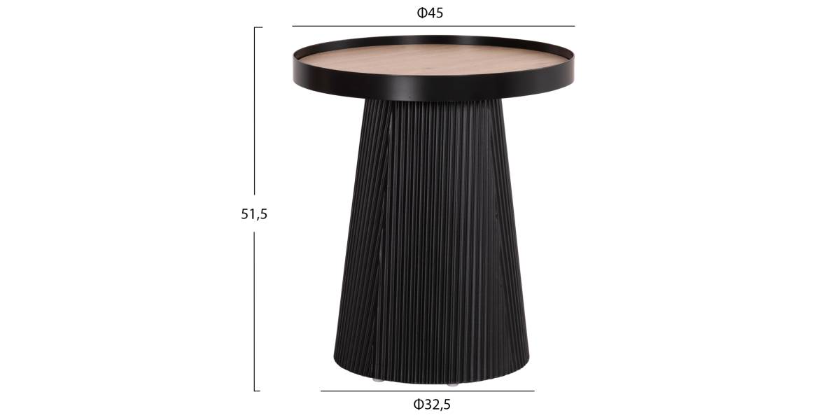 ΣΕΤ 2ΤΜΧ ΤΡΑΠΕΖΙΑ ΣΑΛΟΝΙΟΥ DUNCAN HM21081 MDF ΚΑΙ ΚΕΡΑΜΙΚΟ TOP Φ80εκ & Φ45εκ