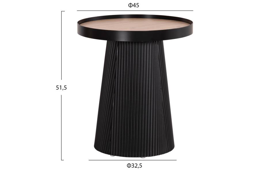 ΣΕΤ 2ΤΜΧ ΤΡΑΠΕΖΙΑ ΣΑΛΟΝΙΟΥ DUNCAN HM21081 MDF ΚΑΙ ΚΕΡΑΜΙΚΟ TOP Φ80εκ & Φ45εκ