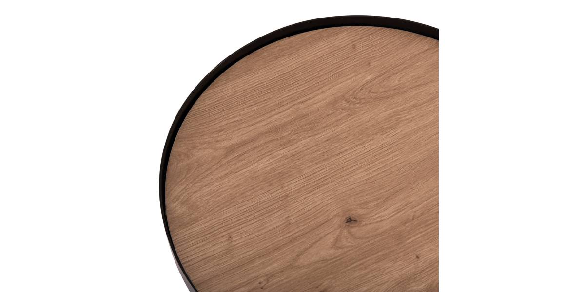 ΣΕΤ 2ΤΜΧ ΤΡΑΠΕΖΙΑ ΣΑΛΟΝΙΟΥ DUNCAN HM21081 MDF ΚΑΙ ΚΕΡΑΜΙΚΟ TOP Φ80εκ & Φ45εκ