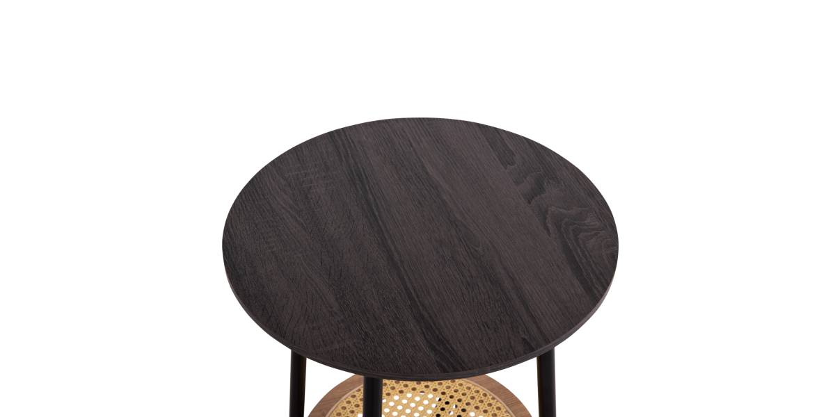 ΣΕΤ 2ΤΜΧ ΤΡΑΠΕΖΙΑ ΣΑΛΟΝΙΟΥ SEWELL HM21087 MDF-ΜΕΤΑΛΛΟ-ΣΥΝΘΕΤΙΚΟ RATTAN Φ80εκ & Φ45εκ